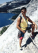 Keith at the top of a 7 pitch, 1,000 foot climb on Stately Pleasure Dome, just above Lake Tenaya, Yosemite National Park, the most awesome place on this planet 